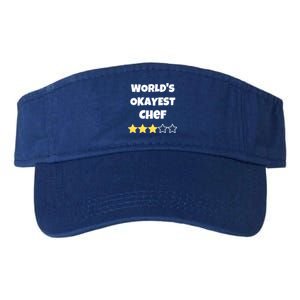 Funny Worlds Okayest Chef Cook Gift Average Star Meaningful Gift Valucap Bio-Washed Visor