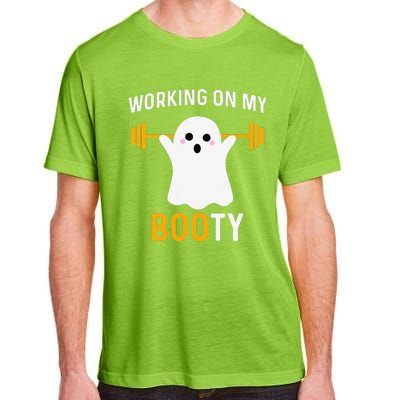 Funny Working On My Booty Funny Halloween Workout Gym Squat Adult ChromaSoft Performance T-Shirt