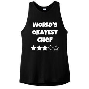 Funny Worlds Okayest Chef Cook Gift Average Star Cute Gift Ladies PosiCharge Tri-Blend Wicking Tank