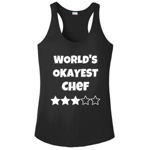 Funny Worlds Okayest Chef Cook Gift Average Star Cute Gift Ladies PosiCharge Competitor Racerback Tank