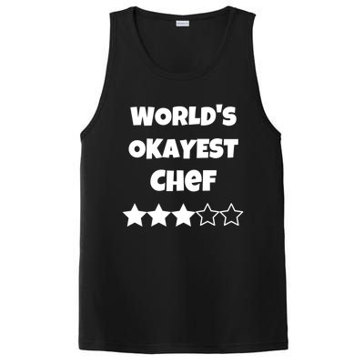 Funny Worlds Okayest Chef Cook Gift Average Star Cute Gift PosiCharge Competitor Tank