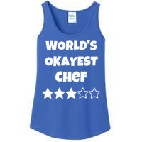 Funny Worlds Okayest Chef Cook Gift Average Star Cute Gift Ladies Essential Tank