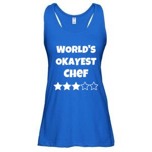 Funny Worlds Okayest Chef Cook Gift Average Star Cute Gift Ladies Essential Flowy Tank