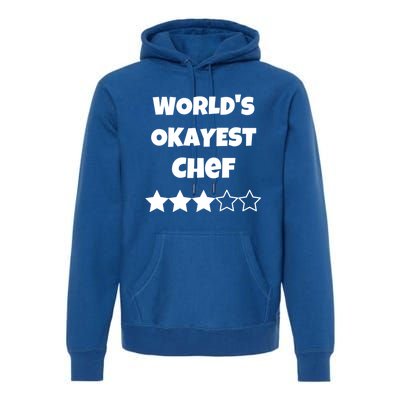 Funny Worlds Okayest Chef Cook Gift Average Star Cute Gift Premium Hoodie