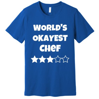 Funny Worlds Okayest Chef Cook Gift Average Star Cute Gift Premium T-Shirt