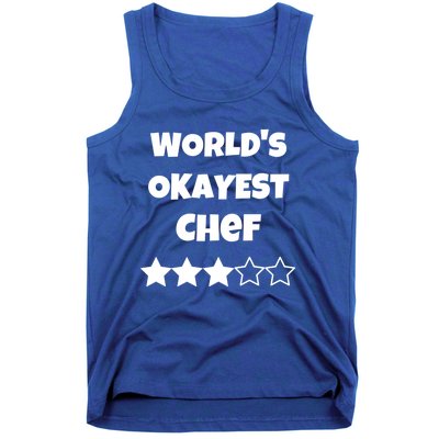 Funny Worlds Okayest Chef Cook Gift Average Star Cute Gift Tank Top