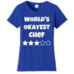 Funny Worlds Okayest Chef Cook Gift Average Star Cute Gift Women's T-Shirt