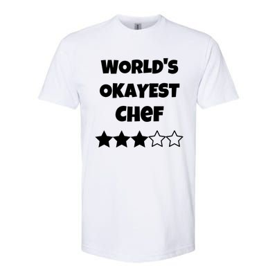 Funny Worlds Okayest Chef Cook Gift Average Star Cute Gift Softstyle CVC T-Shirt