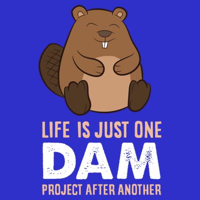 Funny Woodworking One Dam Project After Another Beaver Gift T-Shirt