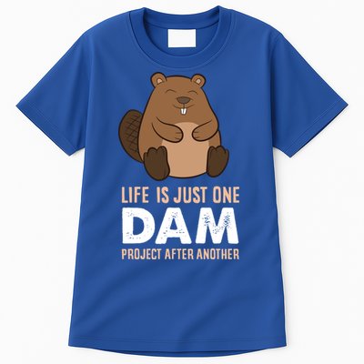 Funny Woodworking One Dam Project After Another Beaver Gift Tall T-Shirt
