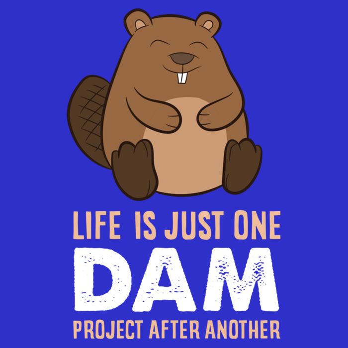 Funny Woodworking One Dam Project After Another Beaver Gift Button