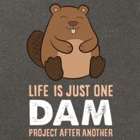 Funny Woodworking One Dam Project After Another Beaver Gift Cotton Canvas Backpack