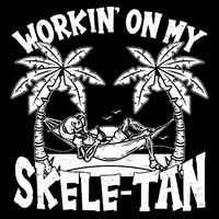 Funny Workin On My Skele Tan Vacation Skeleton 16 in Basic Backpack
