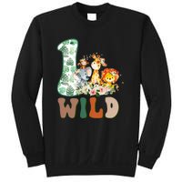 Funny Wild One 1st Birthday Safari Animal Themed Gift Sweatshirt