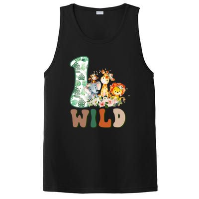 Funny Wild One 1st Birthday Safari Animal Themed Gift PosiCharge Competitor Tank