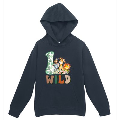 Funny Wild One 1st Birthday Safari Animal Themed Gift Urban Pullover Hoodie