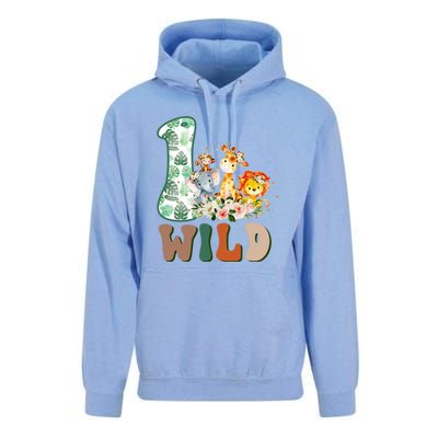 Funny Wild One 1st Birthday Safari Animal Themed Gift Unisex Surf Hoodie