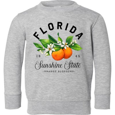 Florida Watercolor Orange Blossoms Toddler Sweatshirt