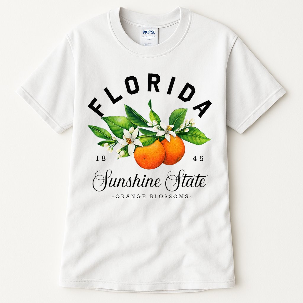 Florida Watercolor Orange Blossoms Tall T-Shirt