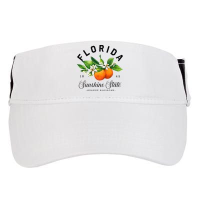 Florida Watercolor Orange Blossoms Adult Drive Performance Visor