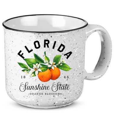 Florida Watercolor Orange Blossoms 15oz Campfire Ceramic Mug