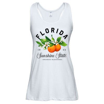 Florida Watercolor Orange Blossoms Ladies Essential Flowy Tank