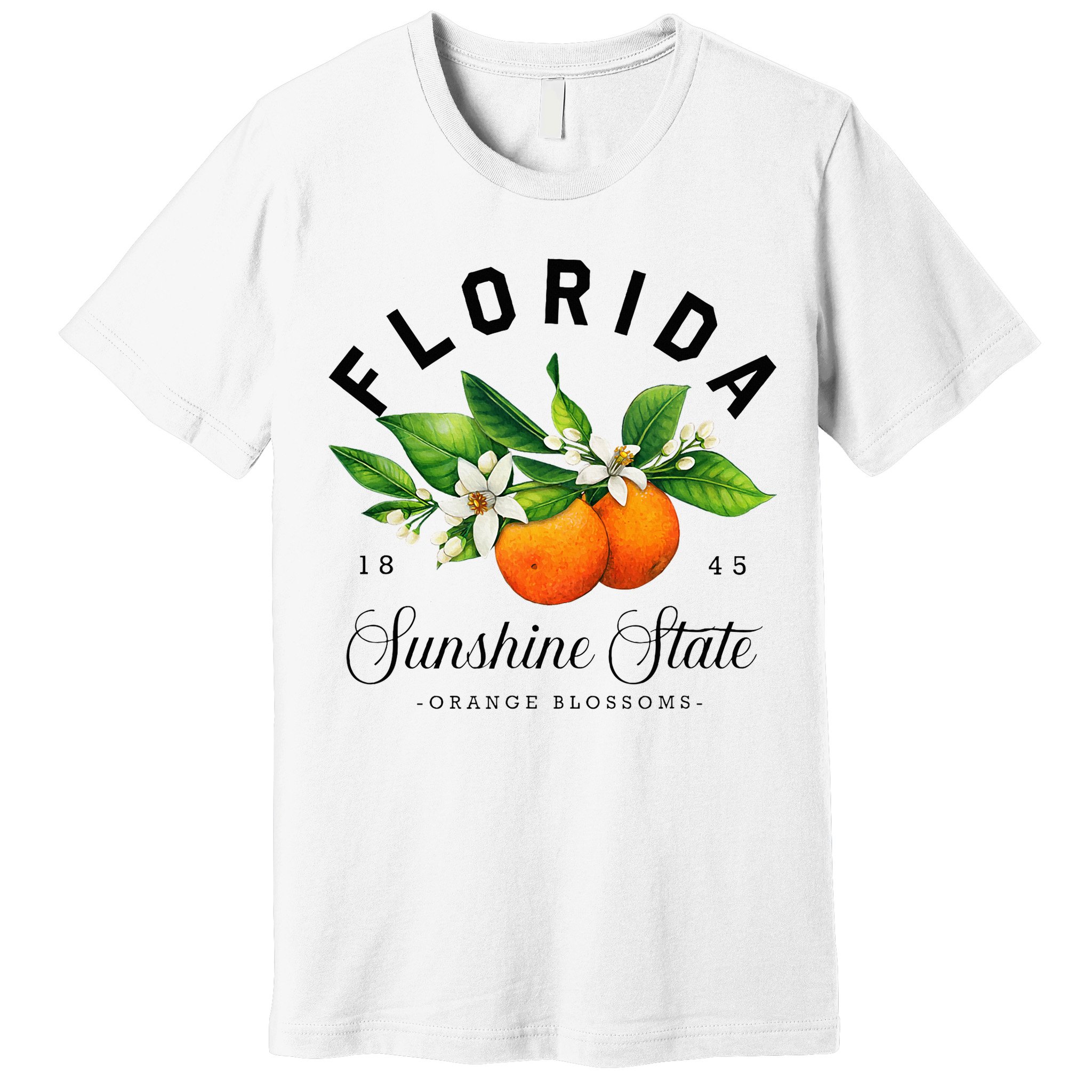 Florida Watercolor Orange Blossoms Premium T-Shirt
