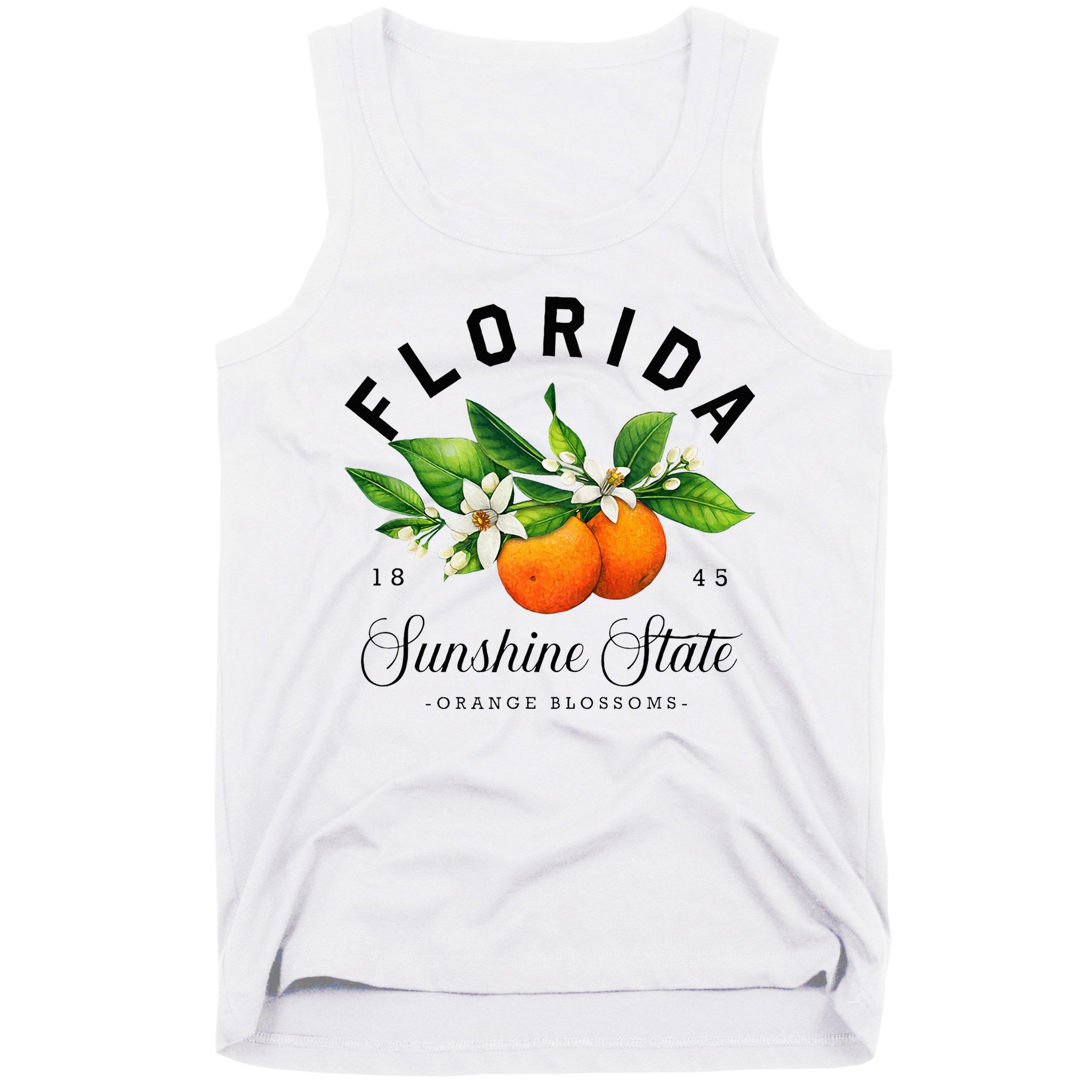 Florida Watercolor Orange Blossoms Tank Top