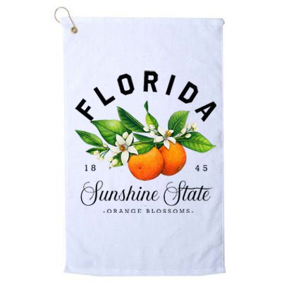 Florida Watercolor Orange Blossoms Platinum Collection Golf Towel