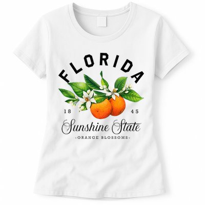 Florida Watercolor Orange Blossoms Womens T-Shirt