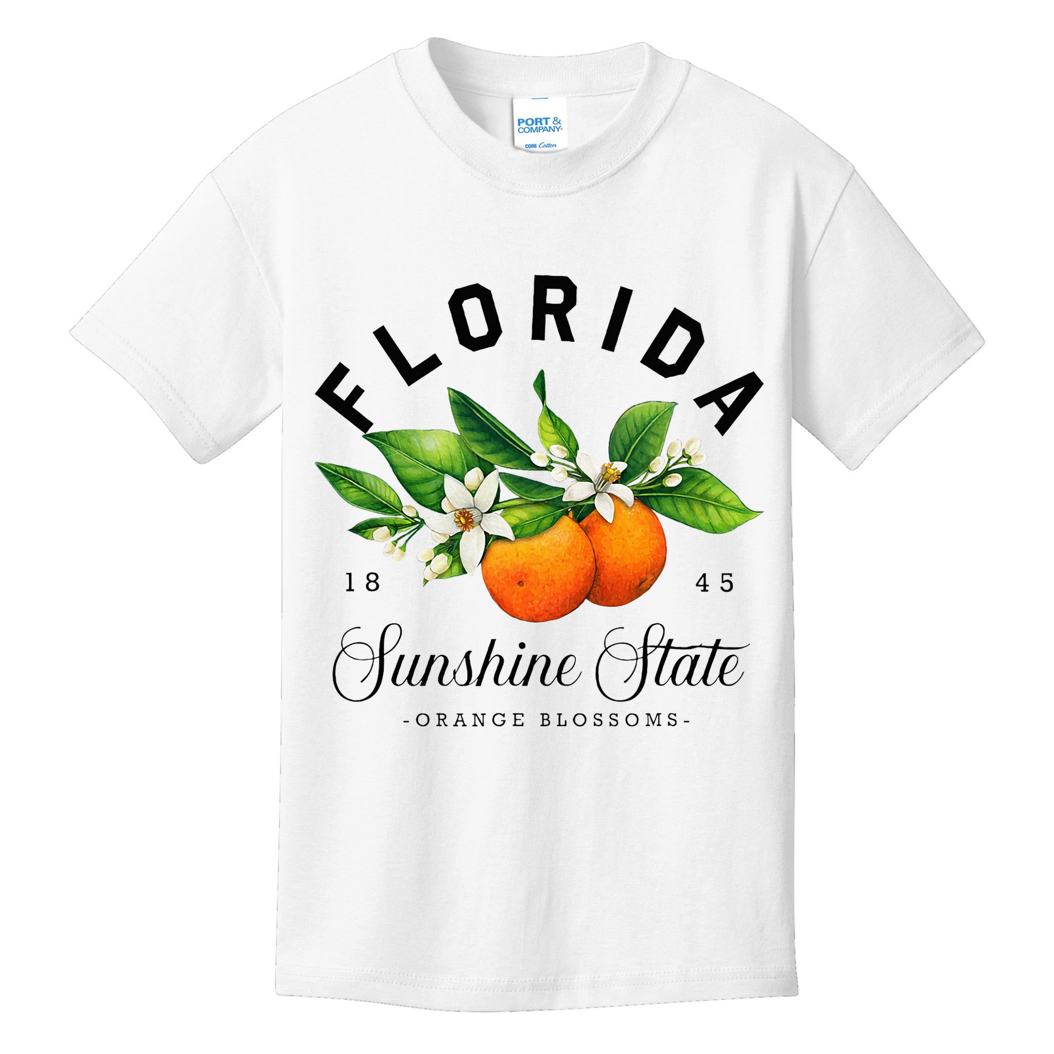 Florida Watercolor Orange Blossoms Kids T-Shirt