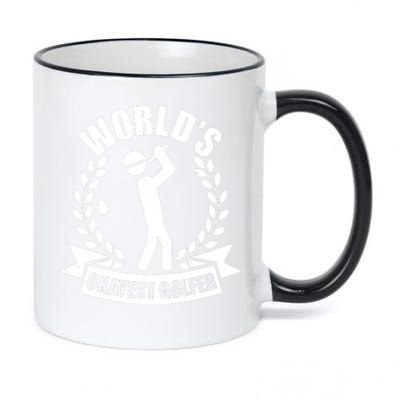 Funny Worlds Okayest Golfer 11oz Black Color Changing Mug