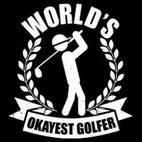 Funny Worlds Okayest Golfer USA-Made Doggie Bandana