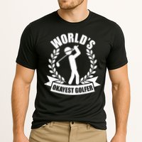 Funny Worlds Okayest Golfer Cooling Performance Crew T-Shirt