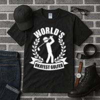 Funny Worlds Okayest Golfer Tall T-Shirt