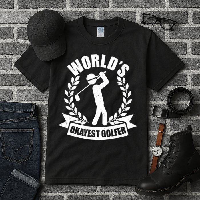 Funny Worlds Okayest Golfer Tall T-Shirt