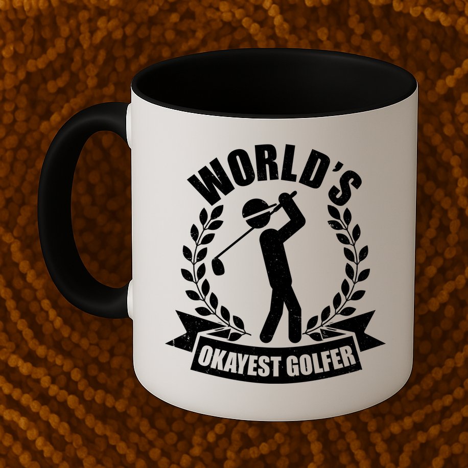 Funny Worlds Okayest Golfer Mug