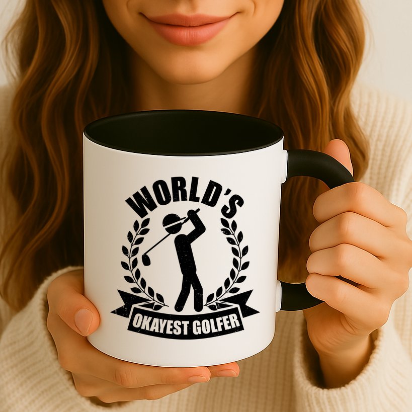Funny Worlds Okayest Golfer Mug