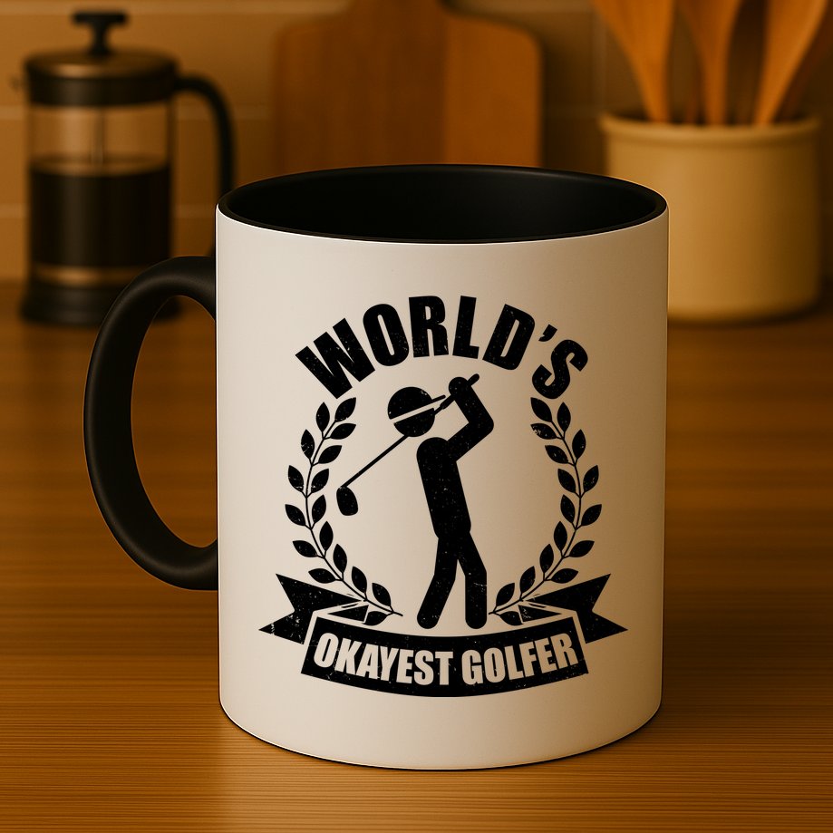 Funny Worlds Okayest Golfer Mug