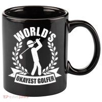 Funny Worlds Okayest Golfer 11oz C Handle Ceramic Mug