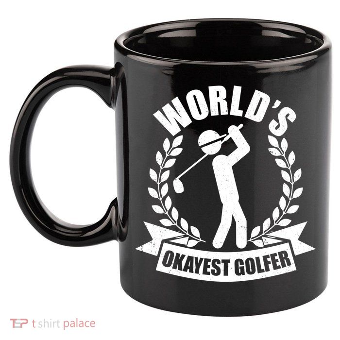 Funny Worlds Okayest Golfer 11oz C Handle Ceramic Mug
