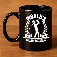 Funny Worlds Okayest Golfer 11oz C Handle Ceramic Mug