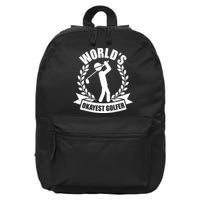 Funny Worlds Okayest Golfer 16 in Basic Backpack