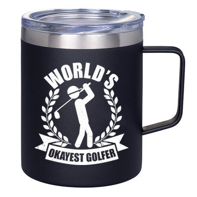 Funny Worlds Okayest Golfer 12oz Stainless Steel Coffee Mug