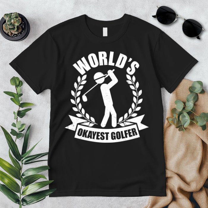 Funny Worlds Okayest Golfer Premium T-Shirt