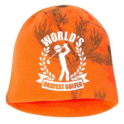 Funny Worlds Okayest Golfer Kati - Camo Knit Beanie