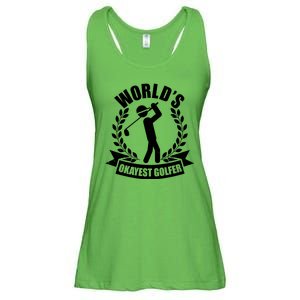 Funny Worlds Okayest Golfer Ladies Essential Flowy Tank