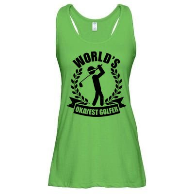 Funny Worlds Okayest Golfer Ladies Essential Flowy Tank