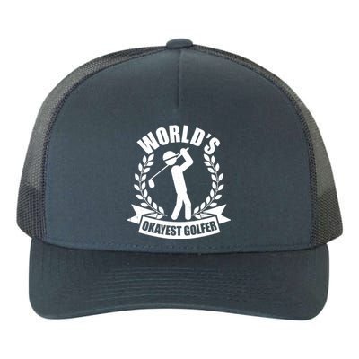 Funny Worlds Okayest Golfer Yupoong Adult 5-Panel Trucker Hat