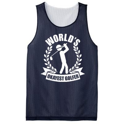 Funny Worlds Okayest Golfer Mesh Reversible Basketball Jersey Tank